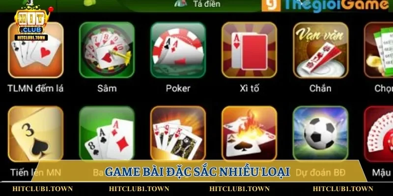 Game bài đặc sắc nhiều loại